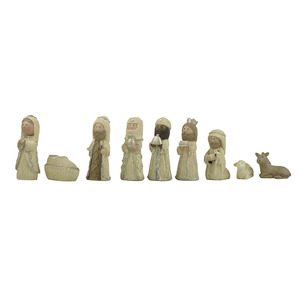 <span class=keywords><strong>Presepe</strong></span> da Interno Sacra Famiglia con Gesù Bambino in Resina Scena della Mangiatoia per Natale Decorazione per Soggiorno - Product Image 2
