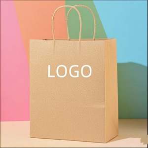 Sac de rangement en papier kraft personnalisable avec un design coloré, idéal pour les sacs cadeaux. - Product Image 1