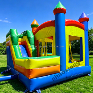 Castillos Inflables Comerciales para Exteriores, Brincolines Inflables para Niños, Combo <span class=keywords><strong>de</strong></span> Tobogán Inflable con Soplador - Product Image 2
