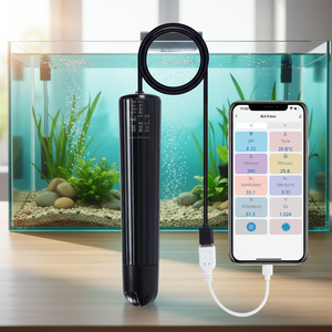 Moniteur de qualité de l'eau intelligent 7 en 1 avec Bluetooth, WIFI, <span class=keywords><strong>test</strong></span> en ligne de PH, TDS, EC, ORP, SG, SEL, TEMP pour l'eau potable, les aquariums et les piscines - Product Image 1
