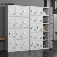 Armario de almacenamiento de acero y plástico moderno, muebles escolares integrales para vestuario, taller, personal, gimnasio, personal de la escuela