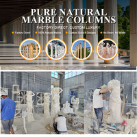 Colonnes en marbre MILY, style romain, design personnalisé européen pour la décoration extérieure de maisons, villas et hôtels