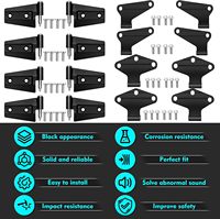 Kit de 16 vis en acier noir mat avec bagues Dacromet pour charnières de portières (4 portes) pour Jeep Wrangler JK Rubicon Sahara 2007-2018