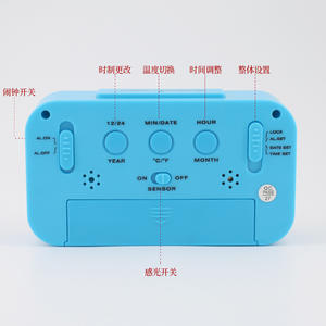 Reloj despertador digital inteligente con pantalla de temperatura, reloj de escritorio silencioso con retroiluminación de 148x87 mm para uso en dormitorio y oficina - Product Image 4