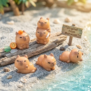 Statuetta di Capibara in Resina Simil-Porcellana, Stile <span class=keywords><strong>Zen</strong></span> e Costiero, Decorazione da Scrivania per Ufficio, Regalo - Product Image 4