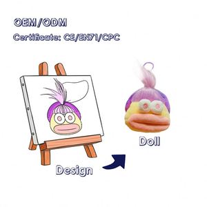 Suministro Directo de Fábrica, Llavero de Peluche Personalizado con Forma de Papas Fritas, MOQ Bajo, Soporte para Logotipo Personalizado, Llavero de Peluche Personalizado - Product Image 2