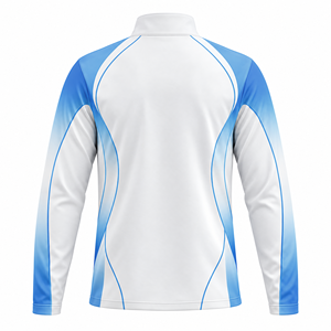 Camiseta Deportiva con Cierre de 1/4, Absorbe la Humedad, Manga Larga, Transpirable, Ajuste Atlético para Hombre, Ideal para Tenis y Pickleball - Product Image 4