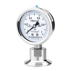 YTP60BF Manomètre à diaphragme sanitaire en acier inoxydable résistant aux chocs, qualité alimentaire, précision 50.5, collier de serrage 38 - Product Image 2