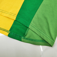 T-shirt surdimensionné personnalisé à manches courtes, col rond décontracté, en jersey de coton imprimé, color block, streetwear, t-shirts courts pour hommes