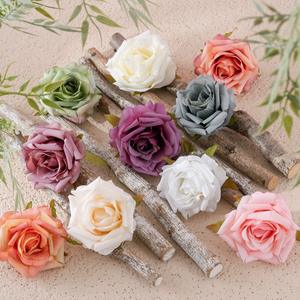 Fleur artificielle, tête de rose bouclée, boîte à fleurs, décoration intérieure, mariage, vente en gros, style INS - Product Image 1