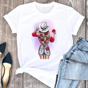 <strong>2025</strong> Summer Hot Sale Fashion Heat Transfer <strong>Label</strong> Comfortable and Energetic Lady <strong>Cheap</strong> Casual Daily Wear T-Shirt - Product Image 6