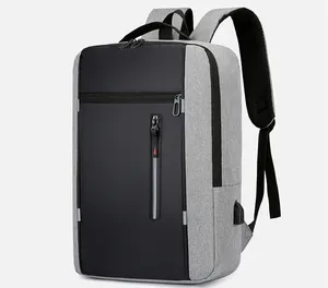 Tas sekolah ekstra besar tahan air pria dan wanita, tas punggung Laptop bepergian dengan Port pengisi daya Usb cocok untuk Laptop 15.6 inci