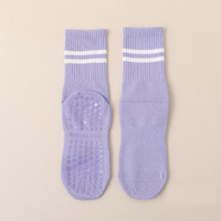 Chaussettes de yoga pour femmes POPSOX, équipement de studio professionnel, couleur personnalisée, tricotées en coton, antidérapantes, avec coussinets en silicone