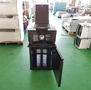 Barbecue en acier inoxydable, grill à infrarouges latéraux pour <span class=keywords><strong>cuisine</strong></span> extérieure, de couleur noire, avec boîte à pizza, 10 pièces - Product Image 2