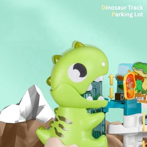 Samtoy Voiture Aventure Jouet Véhicule <span class=keywords><strong>Garage</strong></span> Jouet Dinosaure Course Voiture Piste Rampe Parking Jouet pour Garçons avec 6 Mini Voitures - Product Image 4