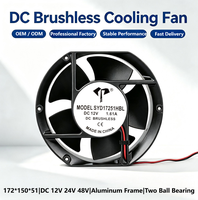 Ventilador Axial Eléctrico DC 17251 12V/24V/48V 172*150*51MM, Ventilador Industrial para Gabinetes de Almacenamiento de Energía y Fotovoltaica