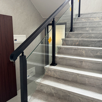 DIY Einfach zu Installierende Edelstahl-Geländer Minimalistisches Design Gehärtetes Glas Satin/Spiegel-Finish für Innentreppen und Wohnungen