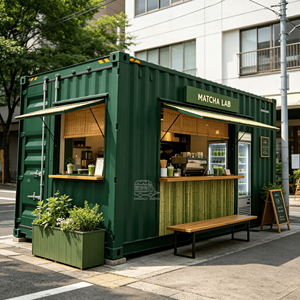 ร้านกาแฟเคลื่อนที่ ตู้คอนเทนเนอร์ขายอาหาร ร้านค้าเคลื่อนที่ รถพ่วงขายอาหาร ตู้คอนเทนเนอร์บาร์กาแฟ ได้รับการรับรองมาตรฐาน CE - Product Image 6
