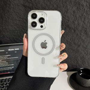 Funda Magnética Transparente Minimalista Premium para iPhone 16, Carcasa Protectora Antigolpes para iPhone 15 Pro Max, 14, 13 - Product Image 1