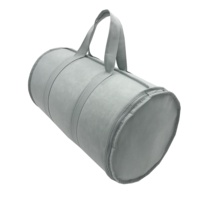 Sac d'emballage cylindrique personnalisé en PVC pour couvertures, avec fermeture éclair et poignées, pour rangement de couettes et emballage de literie en plastique