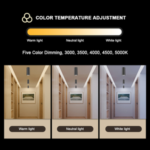 Suspension cylindrique moderne UL pour plafond commercial, réglable 45 °   60 °   Spots encastrés LED 5CCT, luminaires linéaires sur rail - Product Image 2