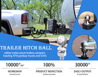Boule d'attelage en acier chromé de 50 mm/2 pouces, capacité de 6000 lb, pièces de remorque pour accessoires de camping-car, caravane