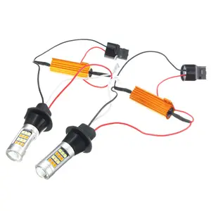 T20 7443/7440 2835 42 SMD 1000LM 20 Вт Автомобильные светодиодные дневные ходовые огни двухцветные поворотные сигнальные лампы с переключателем 12-24 В