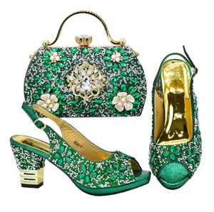 Green Shoes Matching Bag Set - New Style 2025