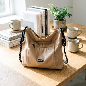 Sac bandoulière en nylon pour homme, style japonais, tendance, avec sangle en corde tressée, pour usage quotidien - Product Image 1