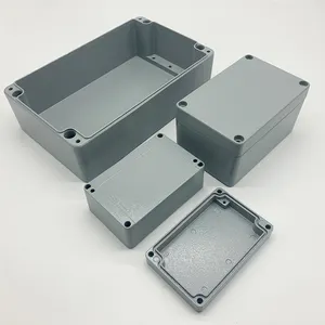 Fabricante a prueba de polvo impermeable IP67 carcasa de aluminio fundido a presión caja de conexiones de Metal caja de distribución eléctrica con orificio personalizado