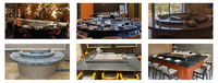 Table de Grill Teppanyaki Hibachi Professionnelle Personnalisable en Acier Inoxydable, Équipement de Rangement Sans Fumée pour Hôtels et Restaurants