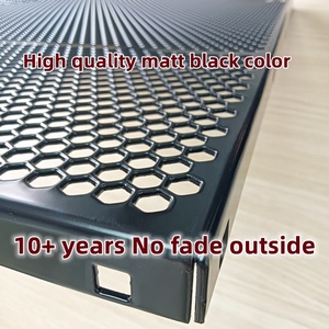 Nhà Máy Bán buôn tùy chỉnh tổ ong đục Matt Đen 12 inch Loa nướng kim loại Net - Product Image 3