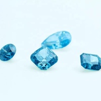 Ruyi – diamant bleu en forme de cœur, couleur fantaisie, diamants en vrac pour bague de mariage, pendentif collier, 1CT