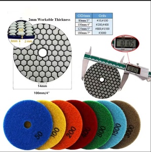 研磨工具3ステップウェットダイヤモンド研磨パッドウェットダイヤモンドハンド研磨ディスク花崗岩大理石用