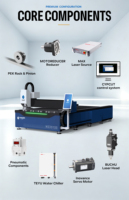 Découpeuse laser à fibre chinoise 3015 3000W, épaisseur de coupe 12mm, machine CNC automatique avec refroidissement par eau, 3 axes, certifiée CE