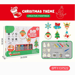 EPT Kit <span class=keywords><strong>de</strong></span> jouets <span class=keywords><strong>de</strong></span> peinture <span class=keywords><strong>de</strong></span> Noël <span class=keywords><strong>pour</strong></span> enfants, peinture à la colle couleur cristal, matériaux d'art en plastique <span class=keywords><strong>pour</strong></span> enfants - Product Image 2