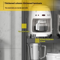 Rak peralatan makan Oven Microwave, rak dapur rumah Modern Multifungsi, baja karbon tebal, penyimpanan dapat bergerak untuk peralatan kecil