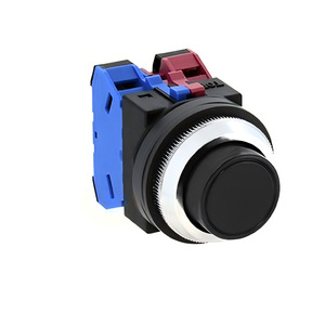 Interrupteur à bouton-poussoir ABN211B, plastique noir, borne à vis, contact en cuivre plaqué or, fonction de protection, certifié CCC - Product Image 1