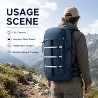 Sac à dos de randonnée et d'alpinisme 30L, étanche et organisé, avec plaque en aluminium – Approvisionnement direct usine