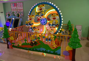 Design accattivante gioco di divertimento macchina Kiddie Ride carino Mini ruota panoramica altalena macchina 5 posti per la vendita - Product Image 3