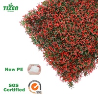 Tizen vente en gros haie topiaire usage intérieur extérieur comme toile de fond de mur vert suspendu mur de plantes d'herbe artificielle