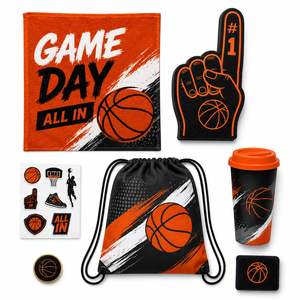 Kit de Regalo Personalizado para Fanáticos del Baloncesto, Paquete de Artículos Promocionales para Eventos Deportivos OEM ODM con Toalla y Taza - Product Image 2