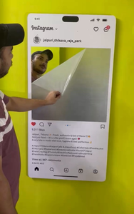 Custom Printed Instagram Post Display Rack Magnetic PVC Sign Board Glossy Transparent Window Retail Promotion <b>Stand</b> - Product Image 3