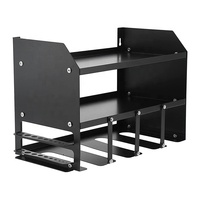 Plateau de rangement rétractable en acier pour câbles, sans perçage, pour sous-table, chaussures et salle de bain, de l'usine OEM de tôlerie Dongguan LW