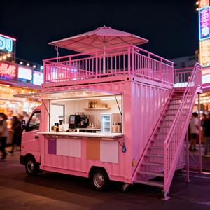 Nouveauté 2026 : Bar à café portable en conteneur de 3 m avec structure en acier et terrasse sur le toit – Mini-stand pop-up pour centres commerciaux et parcs (utilisation extérieure) - Product Image 6