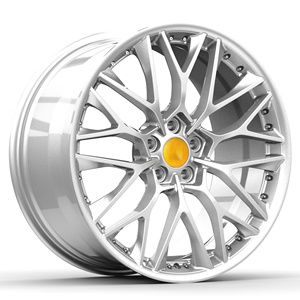Jantes forgées YQ personnalisées 17 18 19 20 pouces 5X114.3 4X100, design multi-rayons argenté pour <span class=keywords><strong>Ferrari</strong></span>, Bugatti, McLaren, Aston Martin, Pagani - Product Image 5