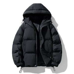 Blouson d'hiver pour homme personnalisé avec logo, col montant, en coton rembourré, graphène, style simple et uni, pour le loisir - Product Image 3