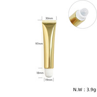 Tube souple de 15 ml pour baume à lèvres, tubes souples noirs pour gloss à lèvres, contenants souples pour gloss à lèvres