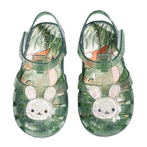 Sandales tendance pour filles, style dessin animé, pour enfants - Chaussures en gelée avec languette antidérapante - Chaussures de plage d'été pour princesses - Product Image 6