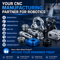 Pièces usinées CNC de précision pour la robotique, fabrication sur mesure de composants en aluminium et acier inoxydable, partenaire de fabrication